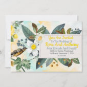 Invitation à motifs floraux doux (Devant)