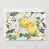 Invitation à motifs floraux doux (Dos)