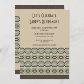 Invitation à motifs rétro chic (Devant / Derrière)