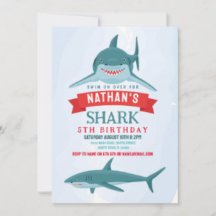 Invitation à nager pour l'anniversaire du requin