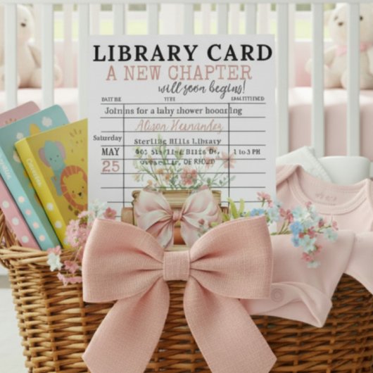 Invitation A New Chapter Baby Shower