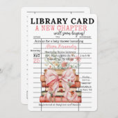 Invitation A New Chapter Baby Shower (Devant / Derrière)