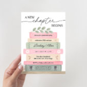 Invitation A New Chapter Begins Book Theme Graduation Party