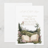 Invitation A new Chapter begins enchanted baby shower (Devant / Derrière)