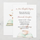 Invitation A New Chapter Begins Invitation, Bridal Shower (Devant / Derrière)
