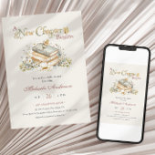 Invitation A New Chapter Begins Rustic Book Theme Baby Shower