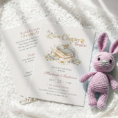 Invitation A New Chapter Begins Rustic Book Theme Baby Shower