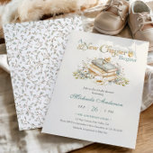 Invitation A New Chapter Begins Rustic Book Theme Baby Shower