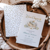 Invitation A New Chapter Begins Rustic Book Theme Baby Shower
