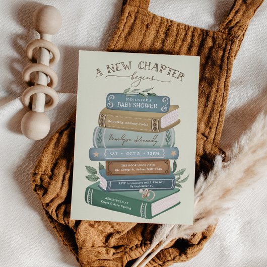 Invitation A New Chapter Begins: Storybook Baby Shower