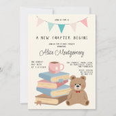 Invitation A New Chapter Begins Storybook Boho Baby Shower  (Devant)