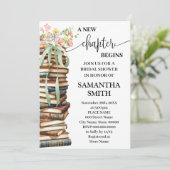 Invitation A New Chapter Begins Wildflowers Bridal Shower (Debout devant)