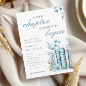 Invitation A New Chapter Blue Baby Shower