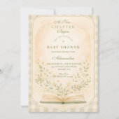 Invitation A New Chapter Botanical Baby Shower (Devant)
