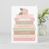 Invitation A New Chapter Floral Book Bridal Shower (Debout devant)