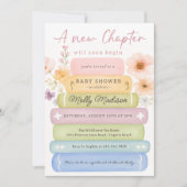 Invitation A New Chapter Hand Drawn Storybook Baby Shower (Devant)