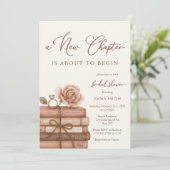 Invitation A New Chapter is About to Begin Bridal Shower (Debout devant)