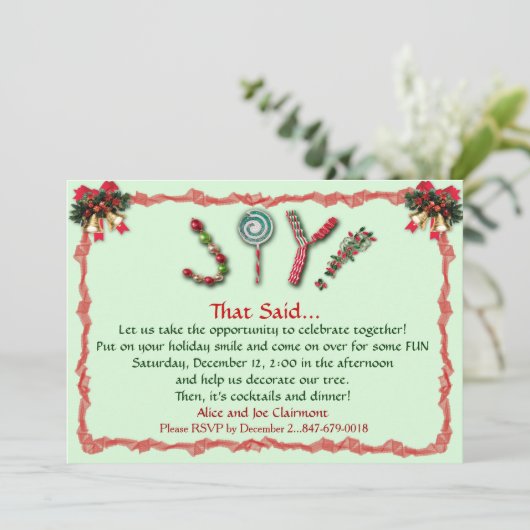 Invitation à Noël (Debout devant)