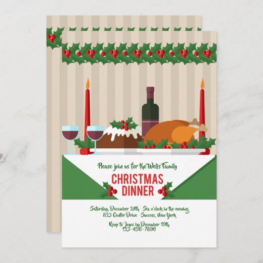 Invitation à Noël (Devant / Derrière)