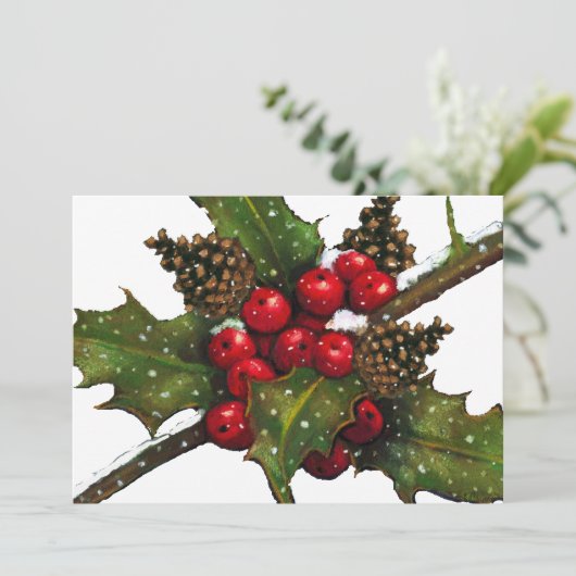 INVITATION À NOËL : CAROL SING : HOLLY, BERRIES (Debout devant)