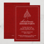 Invitation à Noël classique (Devant / Derrière)