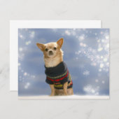 Invitation à Noël du Chihuahua (Devant / Derrière)