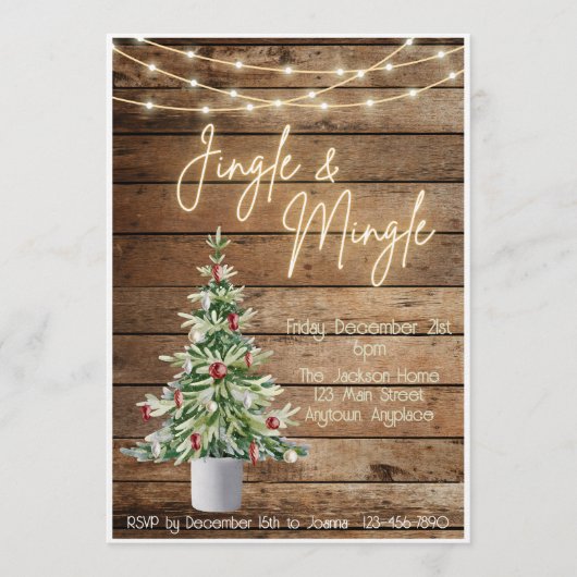 Invitation à Noël : Jingle et Mingle (Devant)