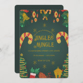 Invitation à Noël Jingle et Mingle (Devant / Derrière)