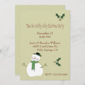 Invitation à Noël personnalisée (Devant / Derrière)