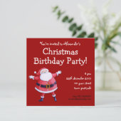 Invitation à Noël rouge du Père Noël (Debout devant)