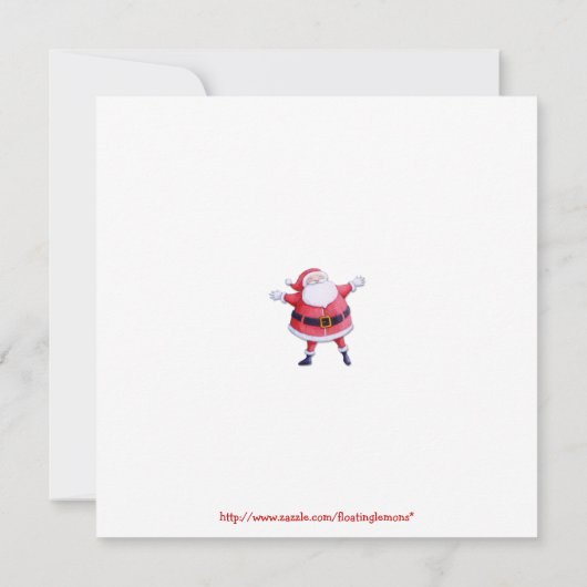 Invitation à Noël rouge du Père Noël (Dos)