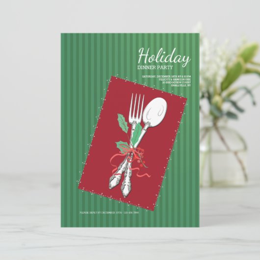 Invitation à Noël Silverware (Debout devant)