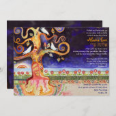 Invitation à nommer des bébés Doves de l'arbre de  (Devant / Derrière)