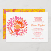 Invitation à nommer un bébé juif de fleurs roses H (Devant / Derrière)