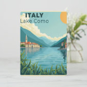 Invitation A Nostalgic Classic Travel Poster – Italy Lake Com (Debout devant)