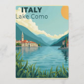 Invitation A Nostalgic Classic Travel Poster – Italy Lake Com (Devant)