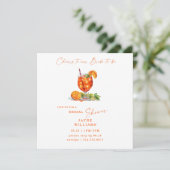 Invitation À notre future mariée Tchin Tchin Aperol Carré de  (Debout devant)