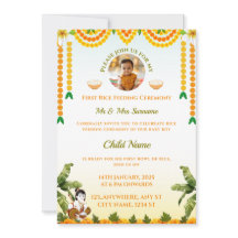 Invitation à nourrir le riz, carte Annaprashan