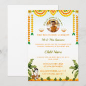 Invitation à nourrir le riz, carte Annaprashan (Devant / Derrière)