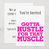 Invitation A obtenu de se dépêcher pour ce rose de muscle (Devant / Derrière)