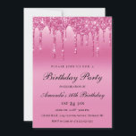 Invitation à paillettes roses<br><div class="desc">Cette invitation à paillettes roses est parfaite pour les anniversaires,  les 16 ans,  les douches et plus encore !</div>