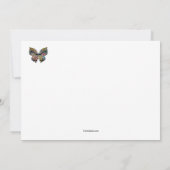 Invitation à papillon / Carte pour notes personnal (Dos)