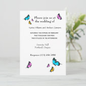 Invitation à papillon Mariage coloré (Debout devant)