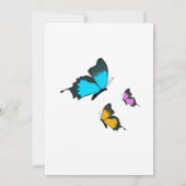 Invitation à papillon Mariage coloré (Dos)