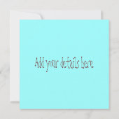 Invitation à papillon rayé turquoise (Dos)