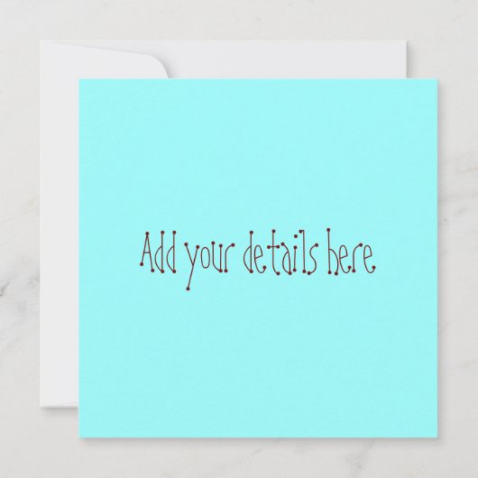 Invitation à papillon rayé turquoise (Dos)