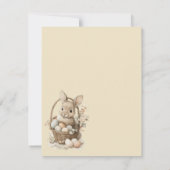 invitation à Pâques avec un lapin mignon (Dos)