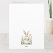 invitation à Pâques avec un lapin mignon (Dos)