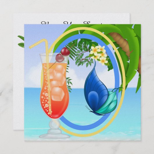 Invitation à Paradise Beach (Devant / Derrière)