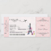 Invitation à Paris, Carte d'embarquement, Invitati (Devant)